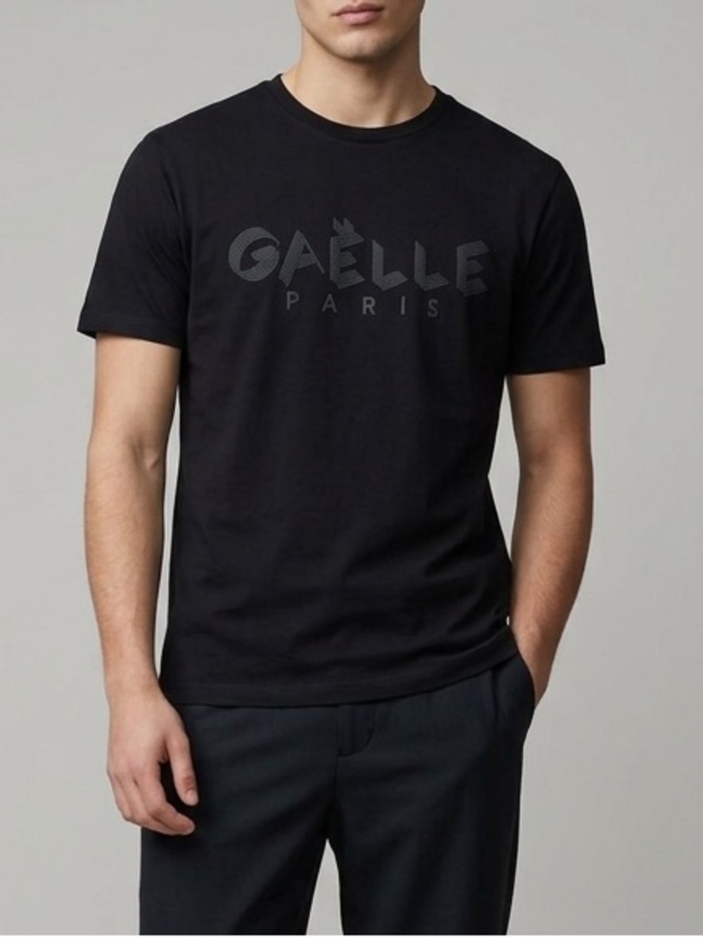 Gaëlle Paris Boys Black Logo Tee Youth L 14–16 (16A) Designer Italy Streetwear